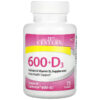 21st Century 600+D3 Calcium & Vitamin D3 Supplement 75 Tablets 740985275290