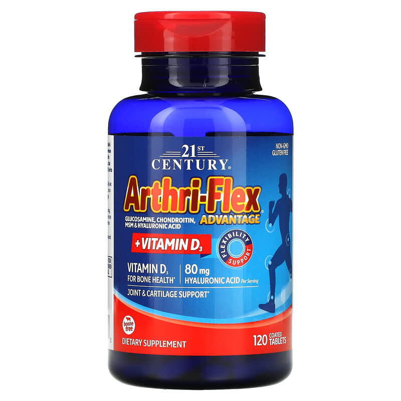 21st Century, Arthri-Flex Advantage + Vitamin D3, 120 Coated Tablets 740985226230