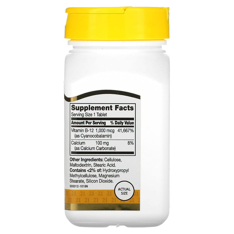 21st Century, B-12, Prolonged Release, 1,000 mcg, 110 Tablets 740985211045
