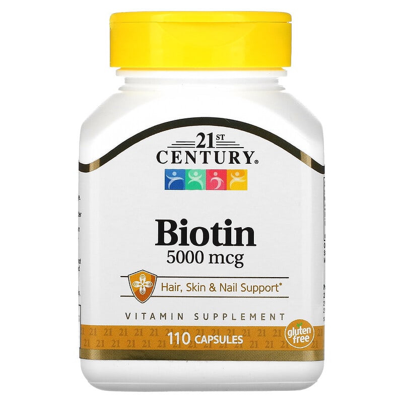 21st Century Biotin 5,000 mcg 110 Capsules 740985271162