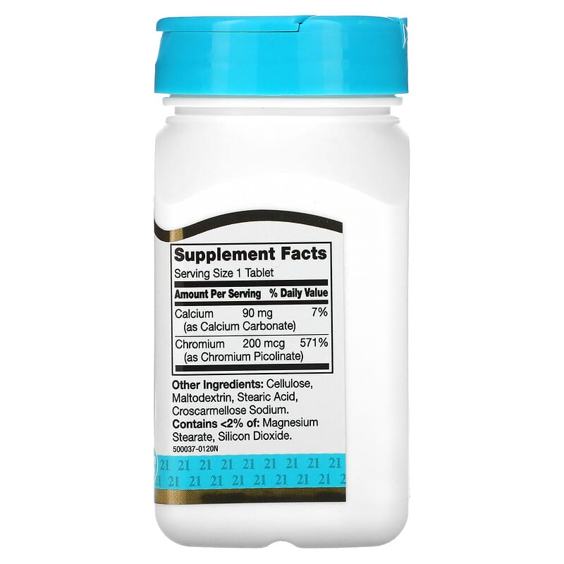 21st Century, Chromium Picolinate, 200 mcg, 100 Tablets 740985213681