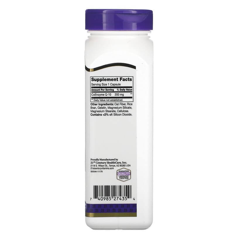 21st Century, CoQ10, 200 mg, 120 Capsules 740985274354