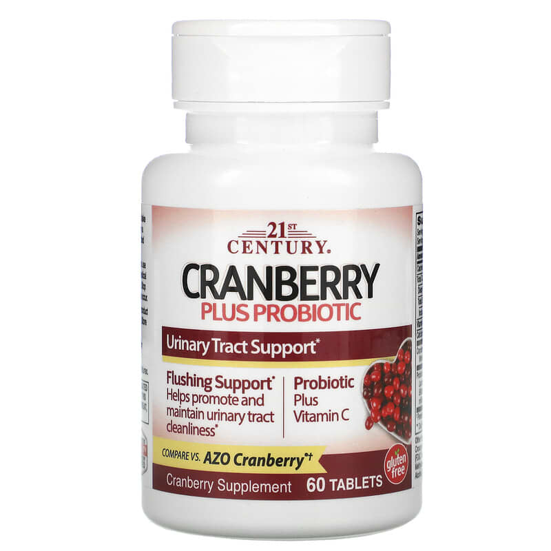 21st Century, Cranberry Plus Probiotic, 60 Tablets 740985278482
