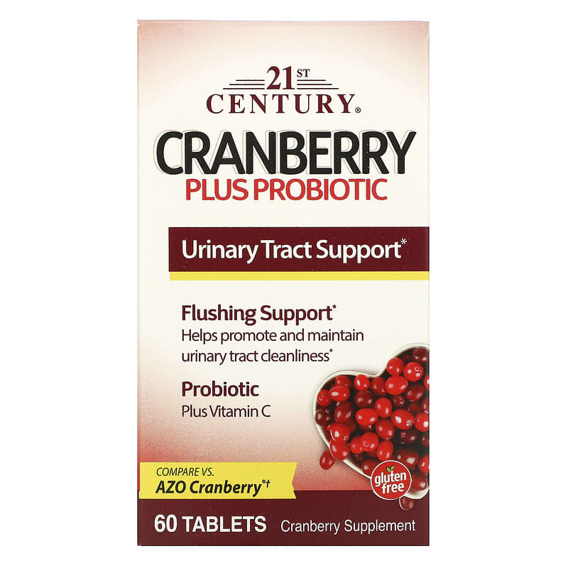 21st Century Cranberry Plus Probiotic 60 Tablets 740985278482