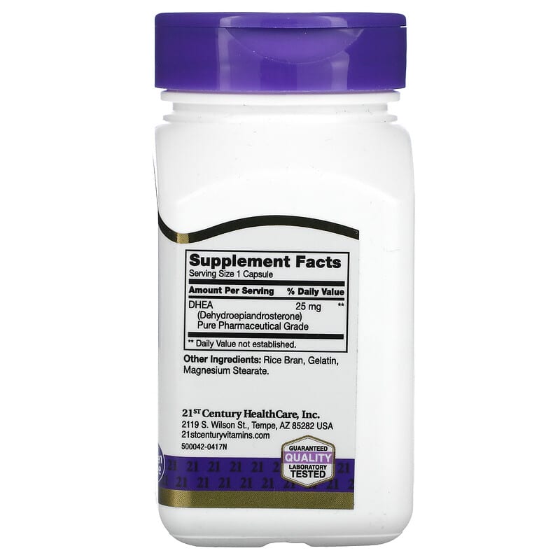 21st Century, DHEA, 25 mg, 90 Capsules 740985211779