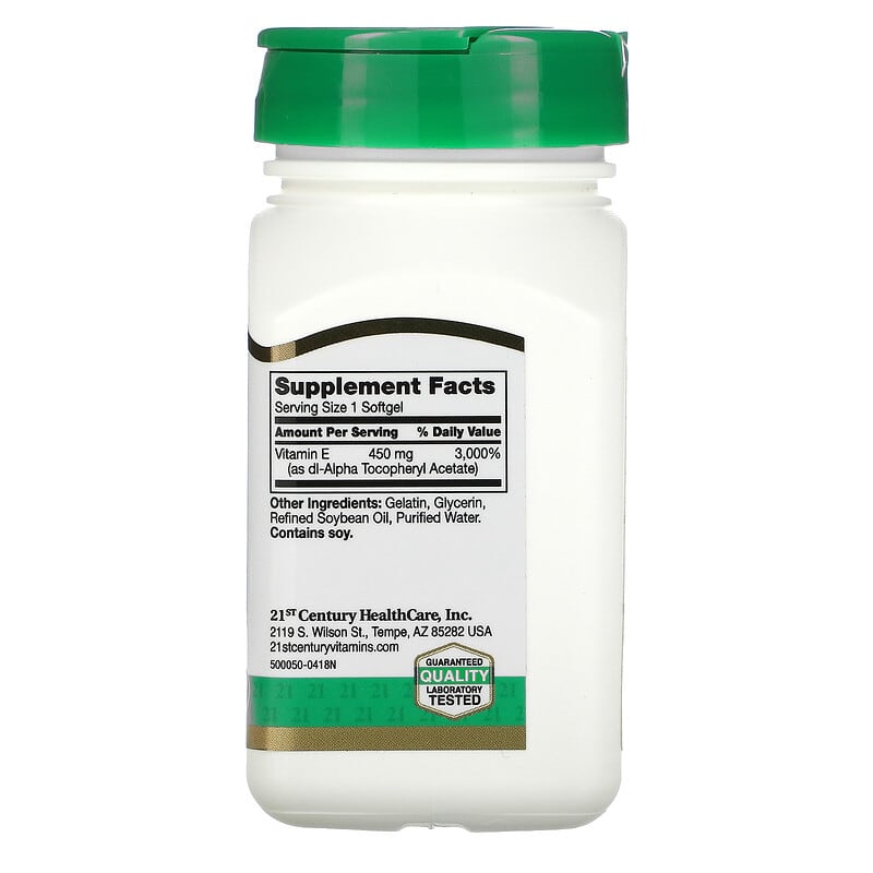 21st Century, E, 450 mg (1,000 IU), 55 Softgels 740985223246