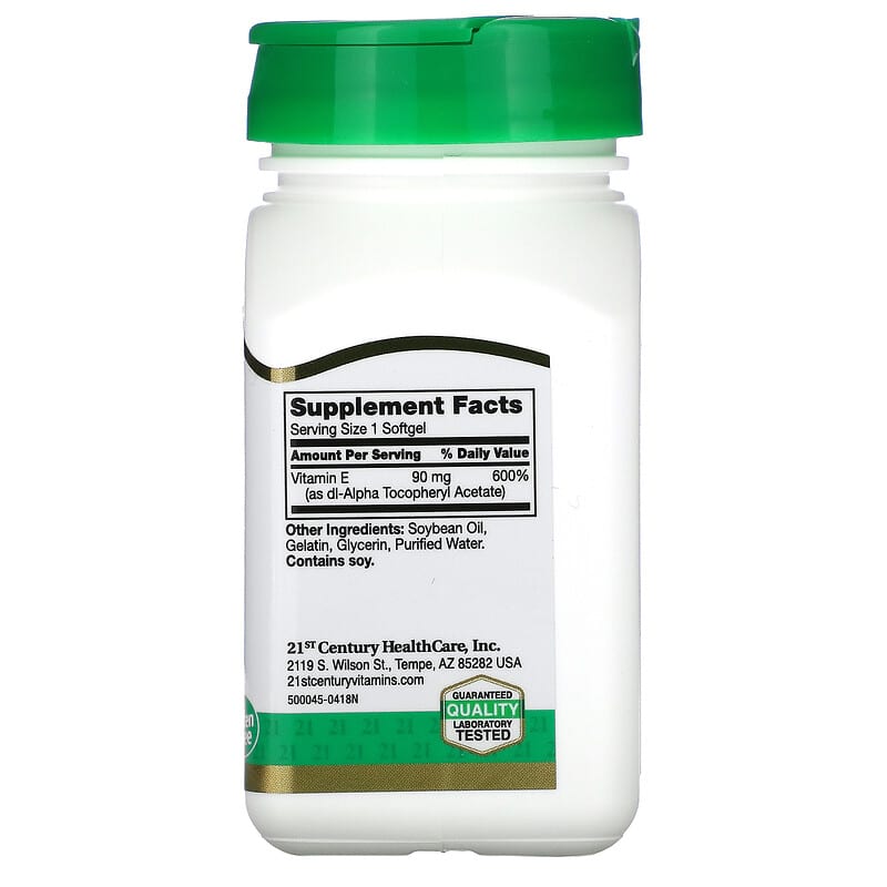 21st Century, E, 90 mg (200 IU), 110 Softgels 740985213025