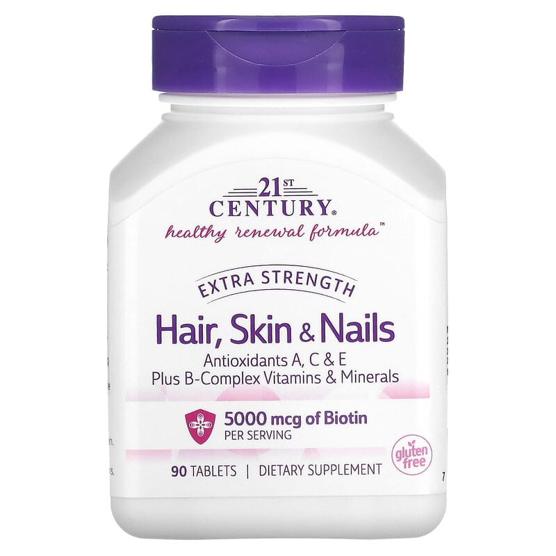 21st Century, Extra Strength Hair, Skin & Nails, 90 Tablets 740985278475