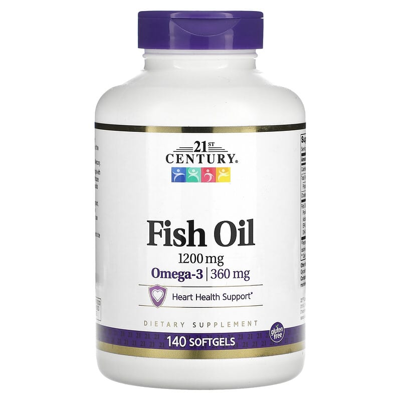 21st Century Fish Oil 1,200 mg 140 Softgels 740985273487