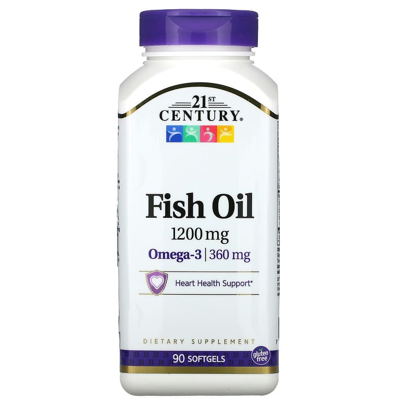 21st Century Fish Oil 1,200 mg 90 Softgels 740985270264