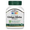 21st Century Ginkgo Biloba Extract Standardized 60 Vegetarian Capsules 740985212493