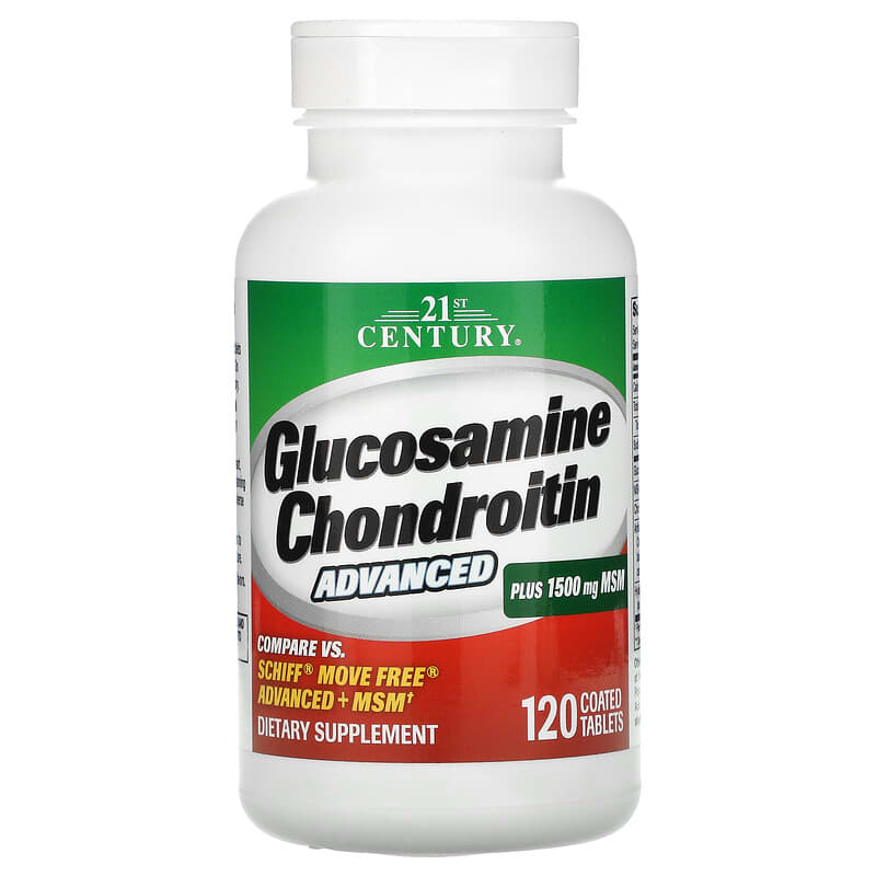 21st Century Glucosamine Chondroitin Advanced 120 Coated Tablets 740985272916