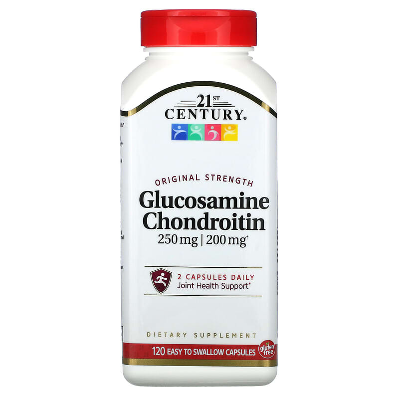 21st Century Glucosamine/Chondroitin Original Strength 250 mg/200 mg 120 Easy to Swallow Capsules 740985230237