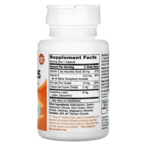 21st Century, Healthy Eyes, Lutein & Zeaxanthin, 60 Capsules 740985274545