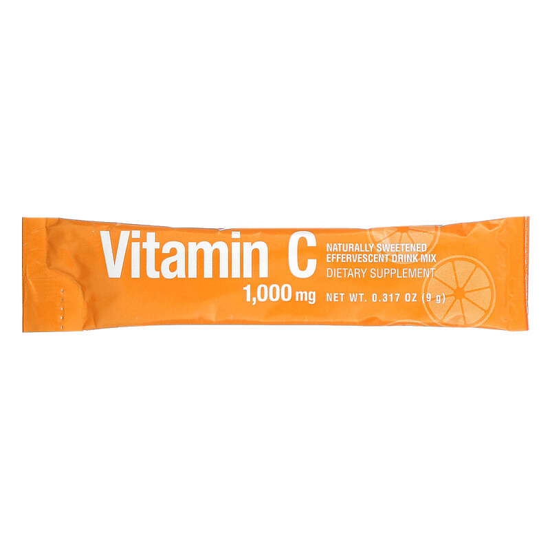 21st Century, ImmuBlast-C, Vitamin C, Effervescent Drink Mix, Ultimate Orange, 1,000 mg, 30 Packets, 0.317 oz (9 g) Each 740985278437