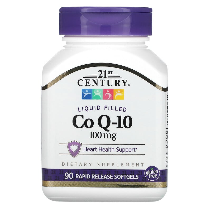 21st Century Liquid Filled CoQ-10 100 mg 90 Rapid Release Softgels 740985274132
