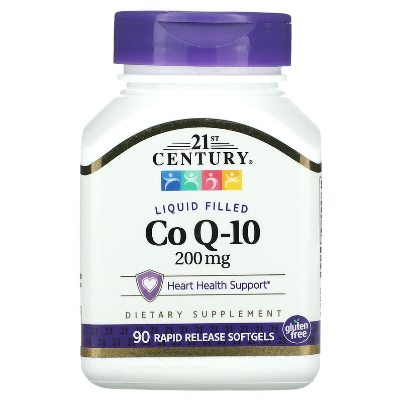 21st Century Liquid Filled CoQ-10 200 mg 90 Rapid Release Softgels 740985274149