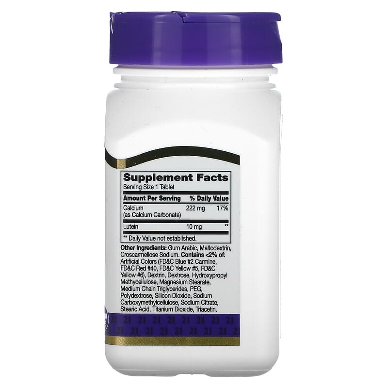 21st Century Lutein 10 mg 60 Tablets 740985224083