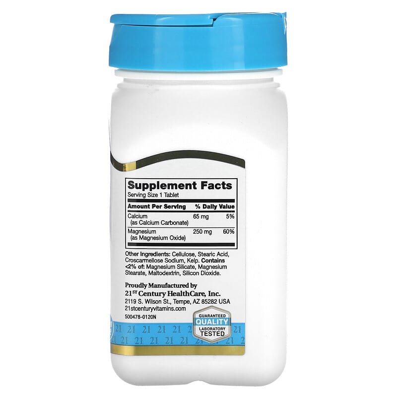 21st Century, Magnesium, 250 mg, 110 Tablets 740985227138
