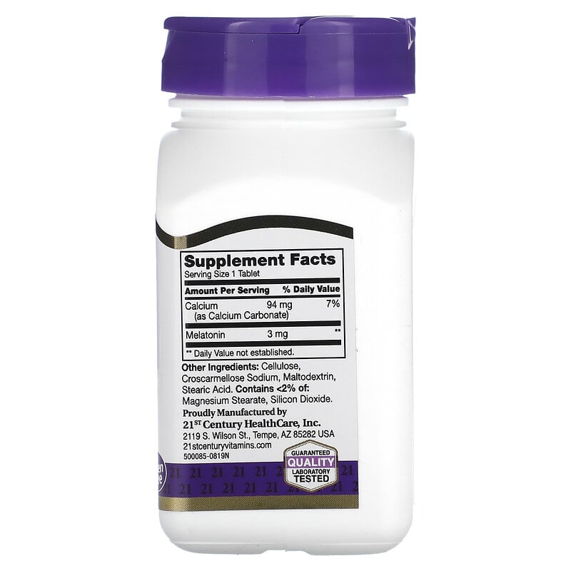 21st Century, Melatonin, 3 mg, 200 Tablets 740985227213