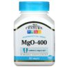 21st Century MgO-400 90 Tablets 740985270721