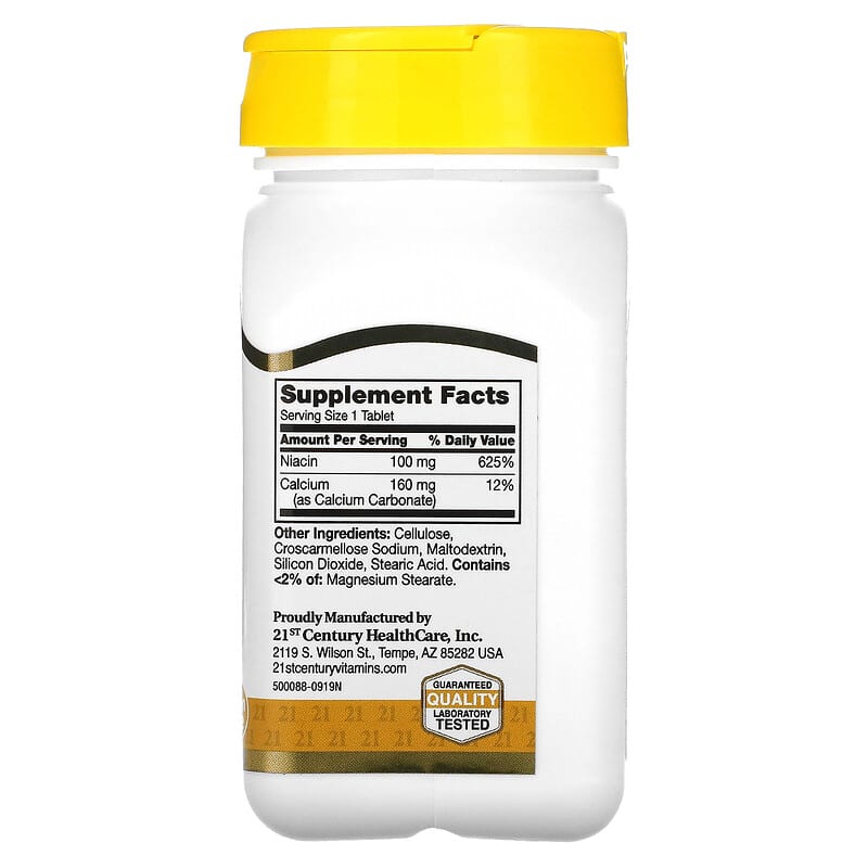 21st Century, Niacin, 100 mg, 110 Tablets 740985213643