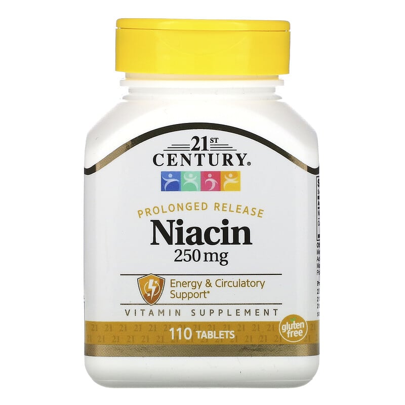 21st Century Niacin Prolonged Release 250 mg 110 Tablets 740985228494