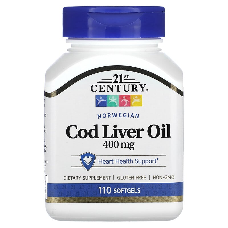 21st Century Norwegian Cod Liver Oil 400 mg 110 Softgels 740985211687