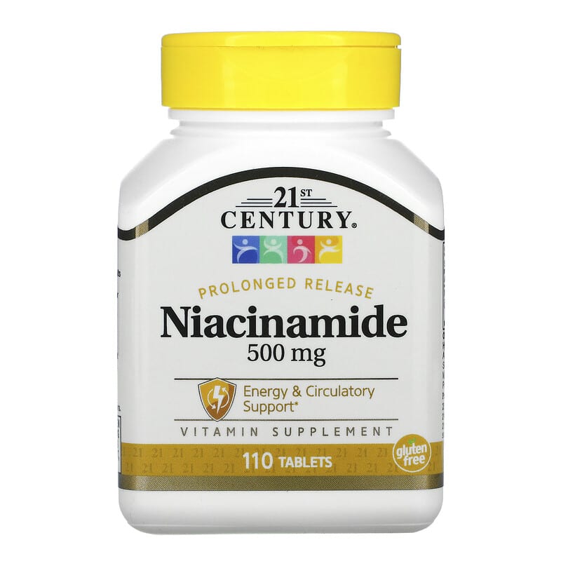 21st Century Prolonged Release Niacinamide 500 mg 110 Tablets 740985225509
