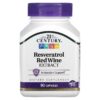 21st Century Resveratrol Red Wine Extract 90 Capsules 740985272855