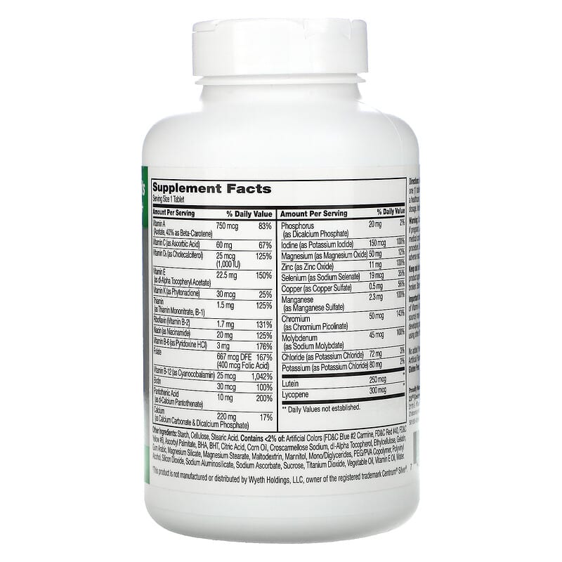 21st Century, Sentry Senior, Multivitamin & Multimineral Supplement, Adults 50+, 265 Tablets 740985227039