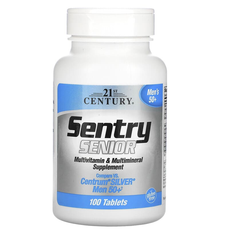 21st Century Sentry Senior Multivitamin & Multimineral Supplement Men 50+ 100 Tablets 740985275405
