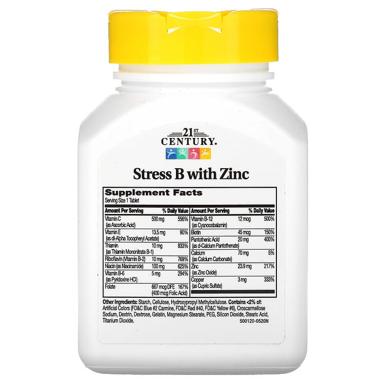 21st Century, Stress B with Zinc, 66 Tablets 740985223314