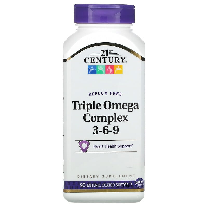 21st Century Triple Omega Complex 3-6-9 90 Enteric Coated Softgels 740985228746