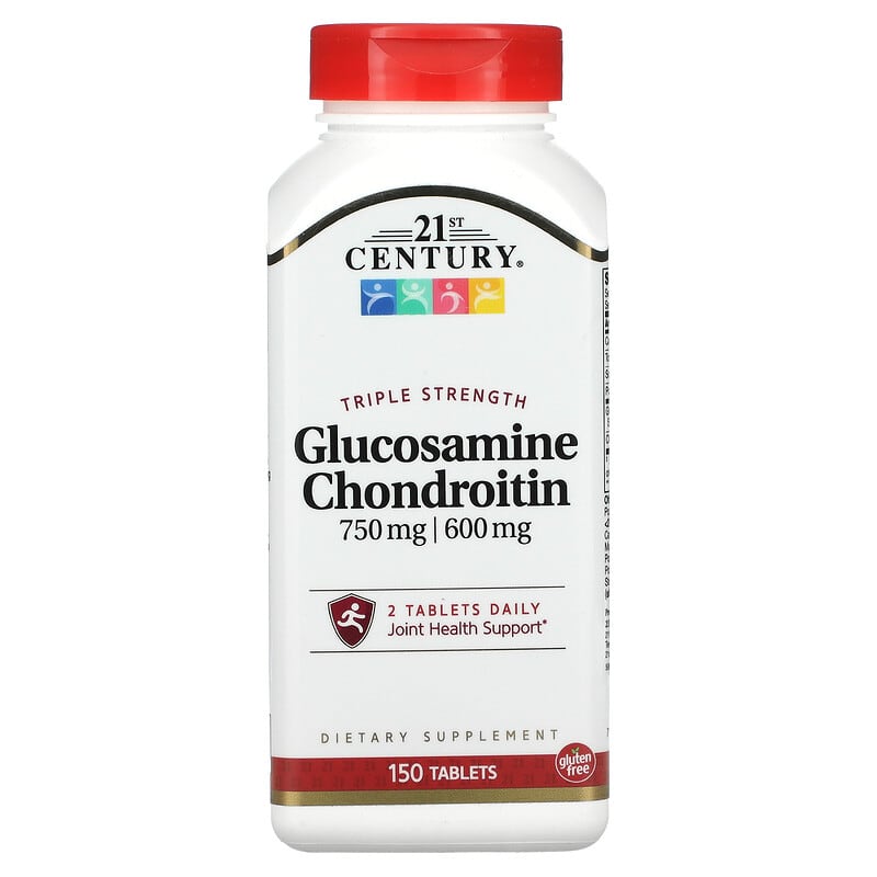 21st Century Triple Strength Glucosamine Chondroitin 150 Tablets 740985224816