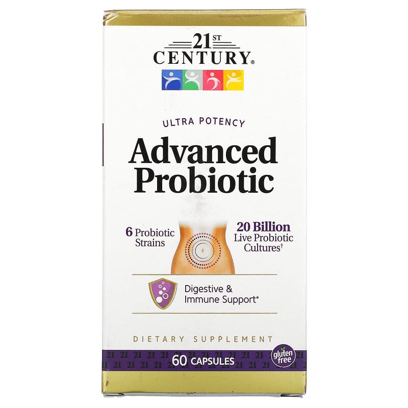 21st Century Ultra Potency Advanced Probiotic 60 Capsules 740985275054