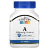 21st Century Vitamin A 3,000 mcg (10,000 IU) 110 Softgels 740985214640