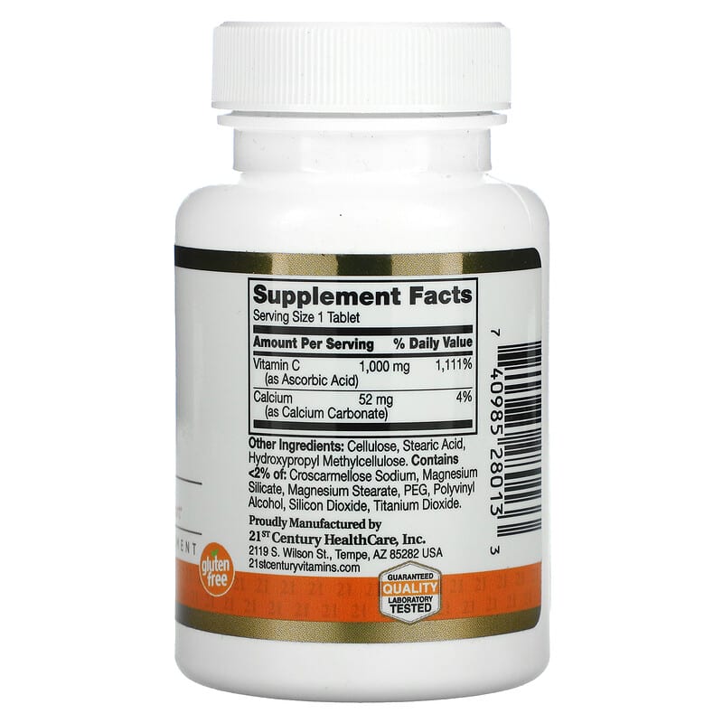 21st Century, Vitamin C, 1,000 mg, 60 Tablets 740985280133