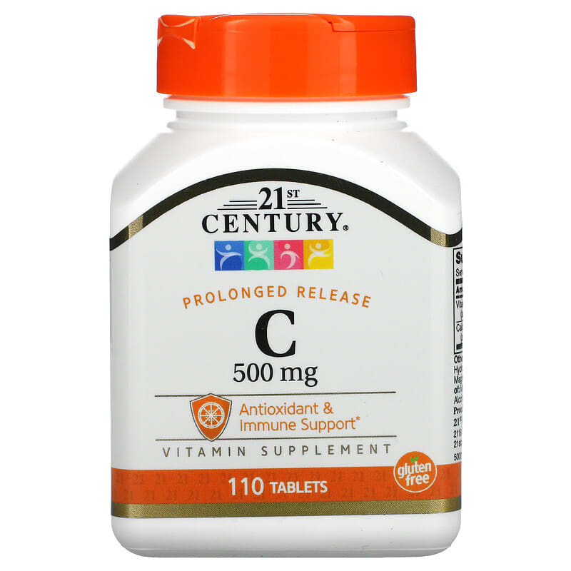 21st Century Vitamin C Prolonged Release 500 mg 110 Tablets 740985211908
