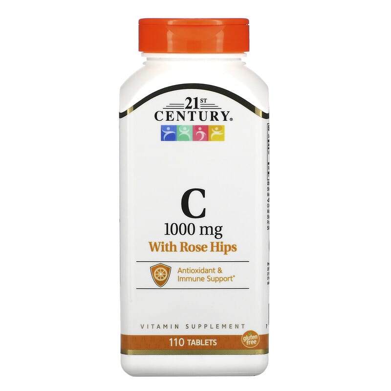 21st Century Vitamin C with Rose Hips 1,000 mg 110 Tablets 740985223833