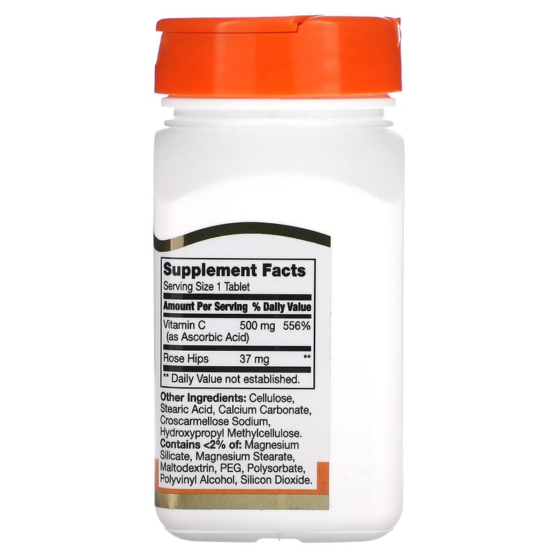 21st Century, Vitamin C with Rose Hips, 500 mg, 110 Tablets 740985210024