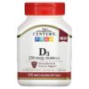 21st Century Vitamin D3 250 mcg (10,000 IU) 110 Rapid Release Softgels 740985280607