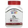 21st Century Vitamin D3 50 mcg (2,000 IU) 110 Tablets 740985271117