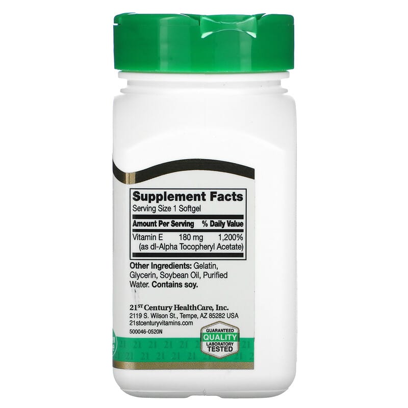 21st Century, Vitamin E, 180 mg (400 IU), 110 Softgels 740985212455