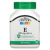 21st Century Vitamin E 180 mg (400 IU) 110 Softgels 740985212455