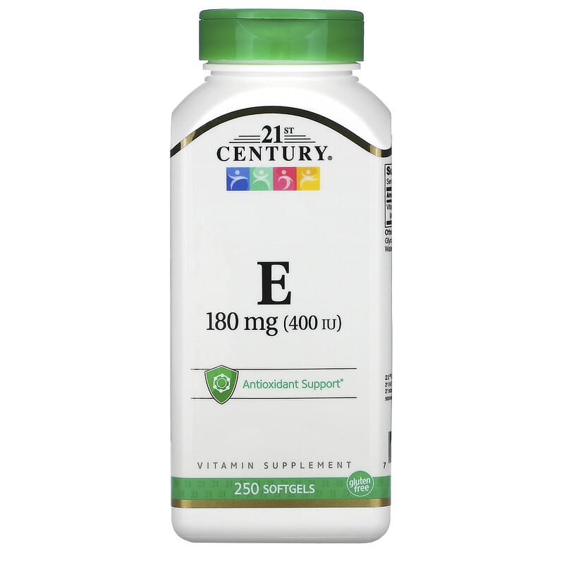 21st Century Vitamin E 180 mg (400 IU) 250 Softgels 740985227305