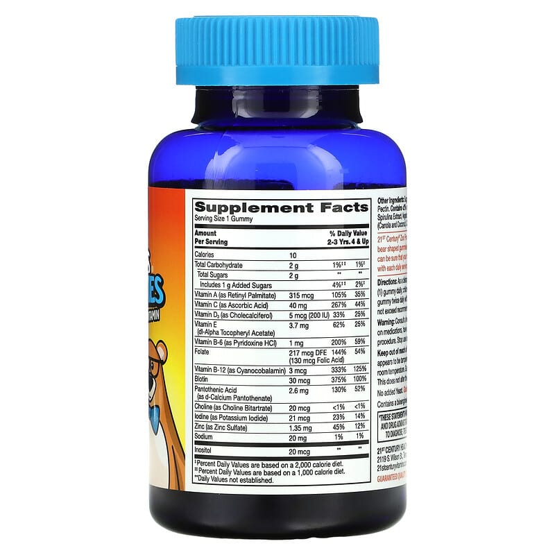 21st Century, Zoo Friends Multi Gummies, Plus Extra C, Great Tasting Fruit, 60 Gummies 740985276853