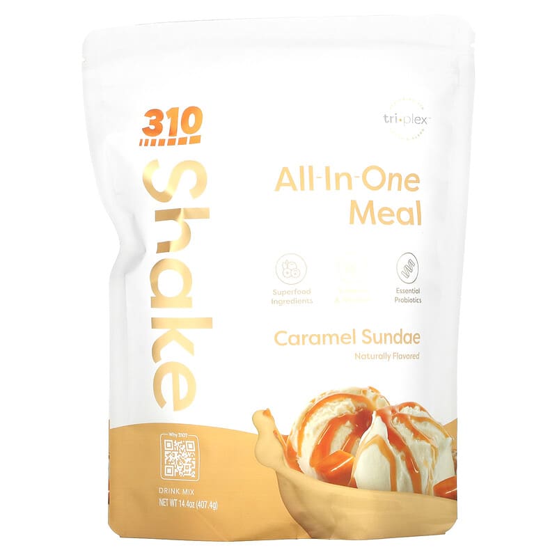 310 Nutrition All-In-One Meal Shake Caramel Sundae  14.4 oz (407.4 g) 810018832117