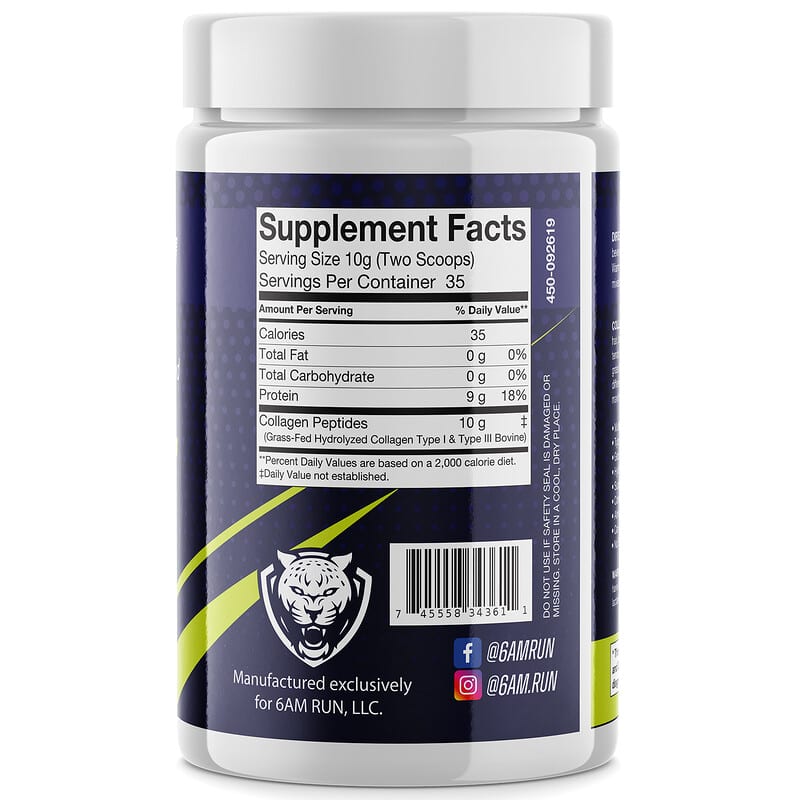 6AM Run, Heel Strike Hydrolyzed Collagen, 12.35 oz (350 g) 745558343611