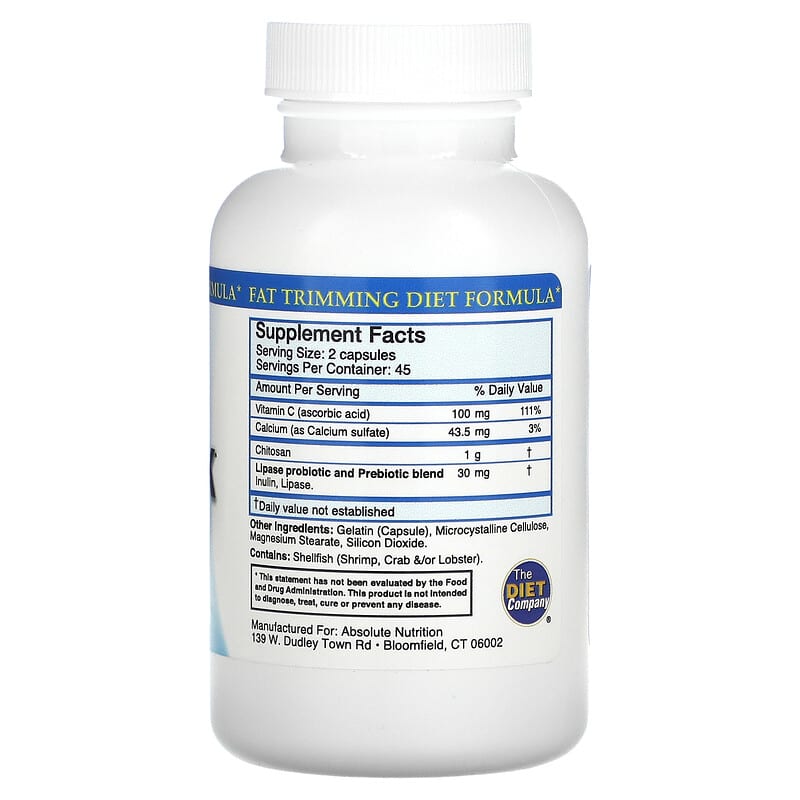 Absolute Nutrition, FBlock, Fat Absorber, Original Formula, 90 Capsules 708235088533